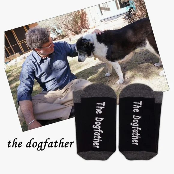 🆕️ "Dogfather" Socks - Black With Grey - Fits All! - Picture 8 of 10